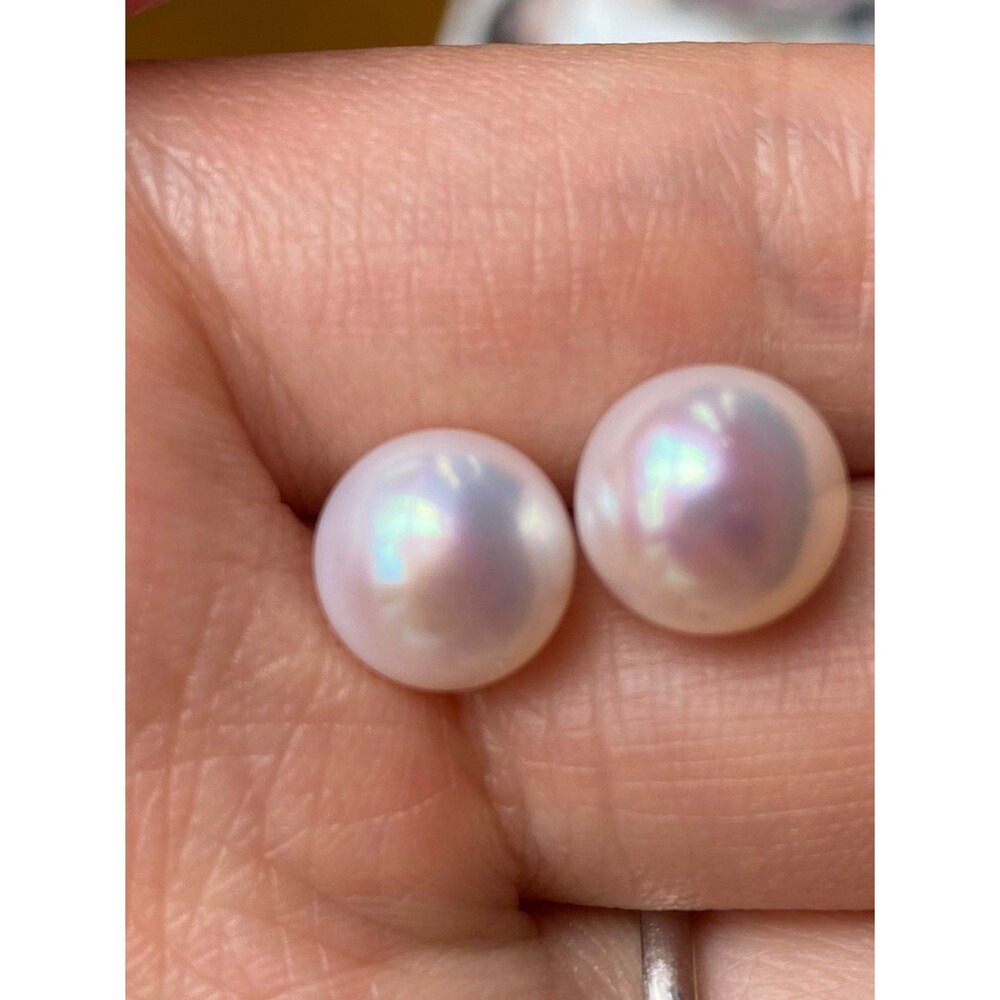 18k vermail high heel Fresh water pearl 10mm - Picture 2 of 12